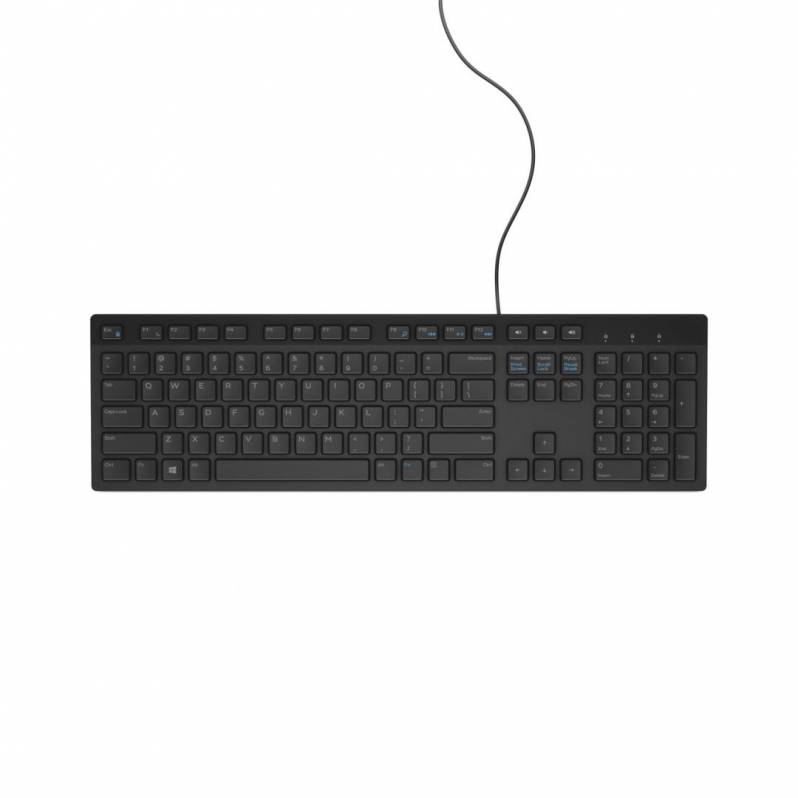 Tastatura multimedia cu fir, Dell KB216, USB, layout US INT, negru