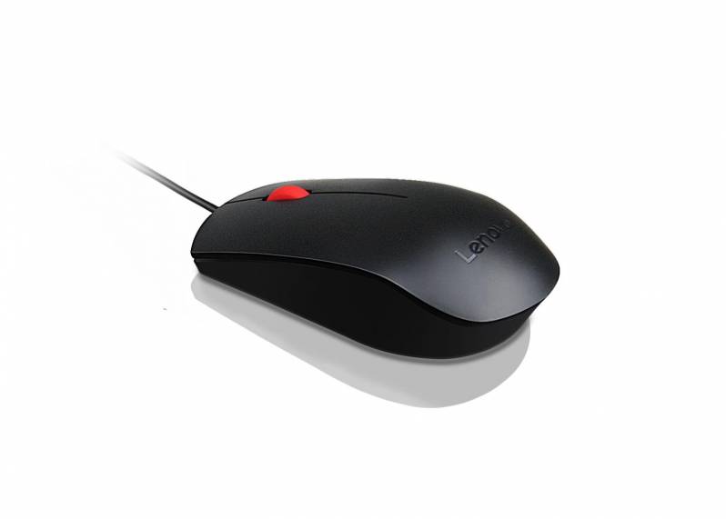 Mouse cu fir Lenovo Essential, USB, 1600 dpi, Negru