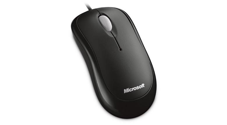 Mouse optic cu fir, Microsoft Basic, USB, negru