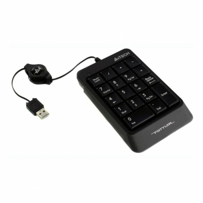 Tastatura numerica A4TECH Fstyler, USB, 18 taste, neagra