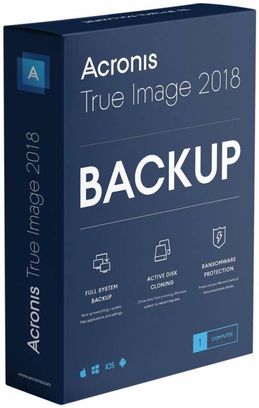 Acronis True Image 2018, 1 PC, licenta electronica