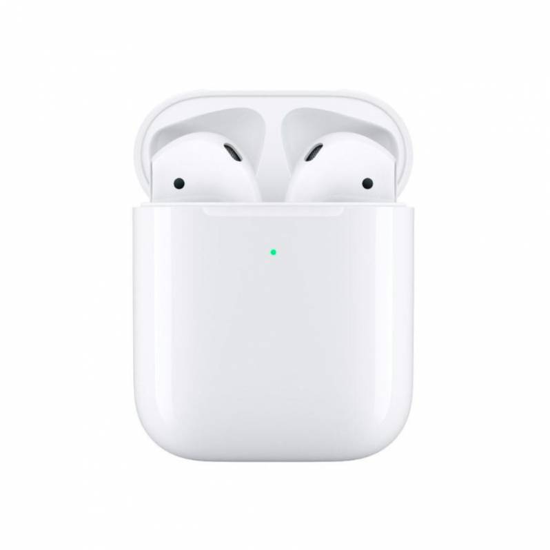 Casti Apple AirPods 2, Bluetooth, caseta de incarcare wireless, albe