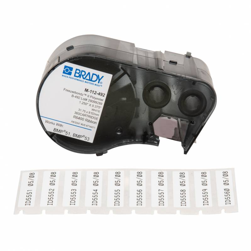 Banda de etichete Brady M-112-492, 9.52x31.75 mm, 360 et./rola