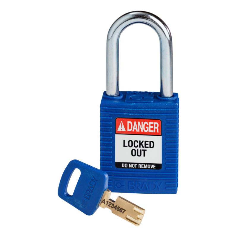 Lacat Brady SafeKey, nylon, albastru