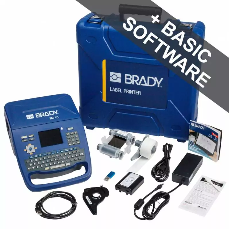 Imprimanta portabila de etichete Brady M710 cu Software Brady Basic, Qwerty EU, Wi-Fi, BT, 300DPI, kit