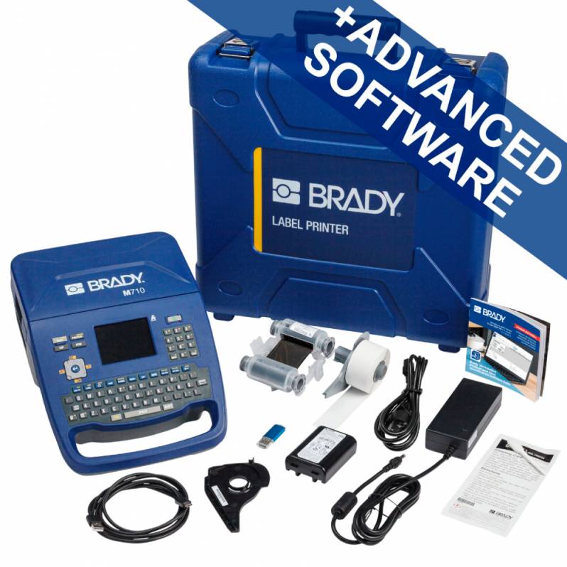 Imprimanta portabila de etichete Brady M710 cu Software BWS PWID Suite, Qwerty EU, USB, 300DPI, kit