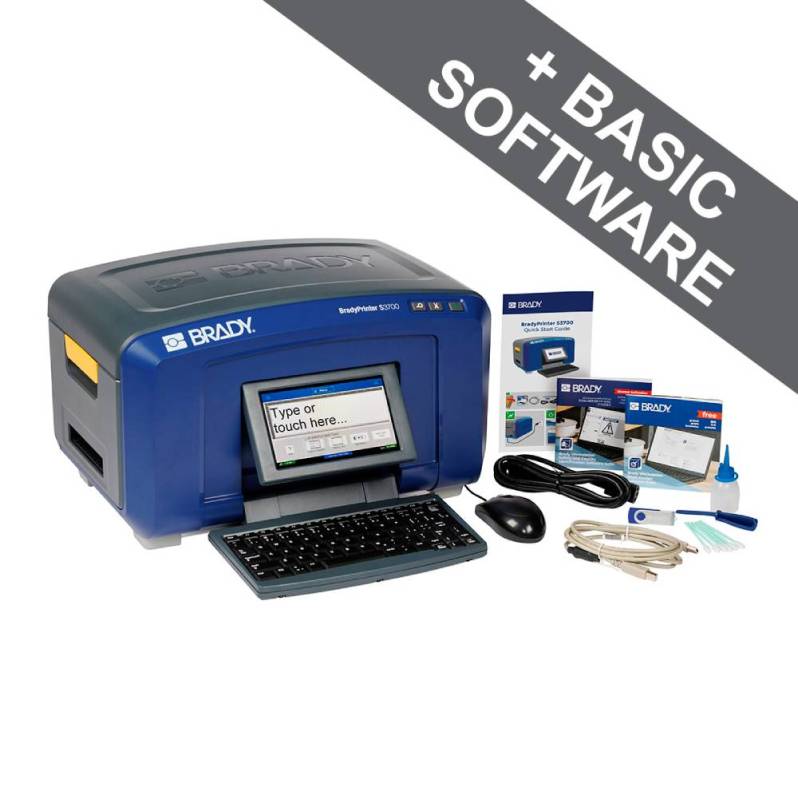 Imprimanta portabila de etichete Brady S3700 Multicolour Cut Sign, cu Software Workstation Basic Suite