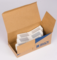 Banda de etichete Brady B-7593, poliester laminat, argintii, 45 x 15 mm, 450 etichete/rola