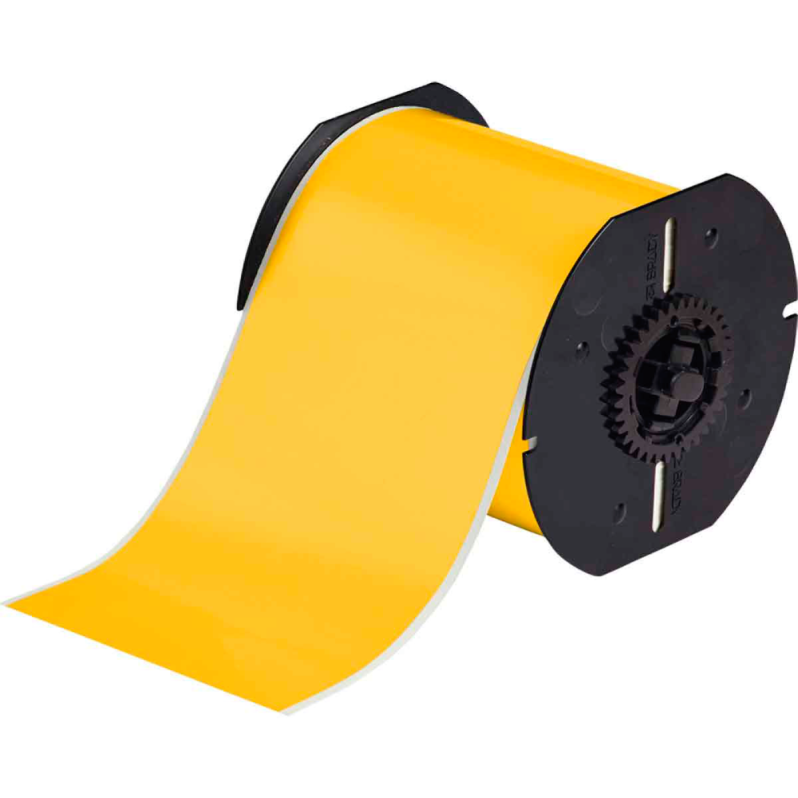 Banda continua vinil Brady B-595, 101.60 mm x 30.48 m, galben