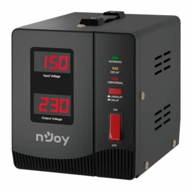 Stabilizator de tensiune nJoy Alvis 1000, 1000VA/600W, LCD