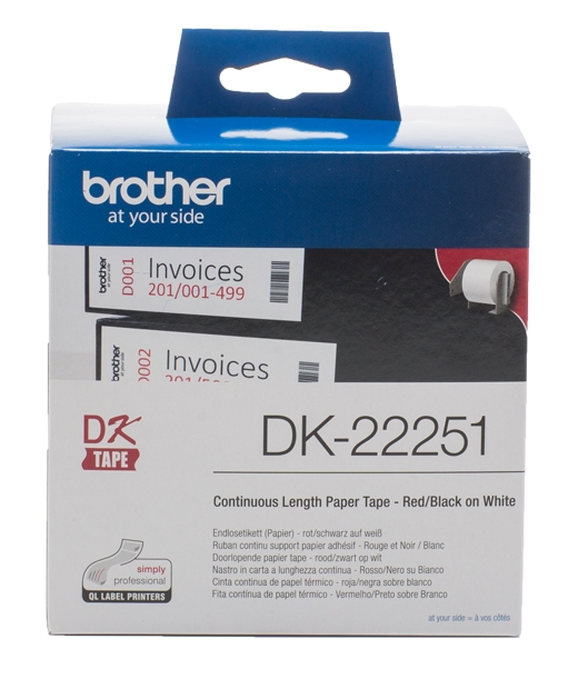 Banda continua hartie Brother DK22251, 62mm, 15.24m