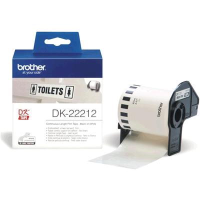 Banda continua laminata Brother DK22212, 62mm, 15,24m