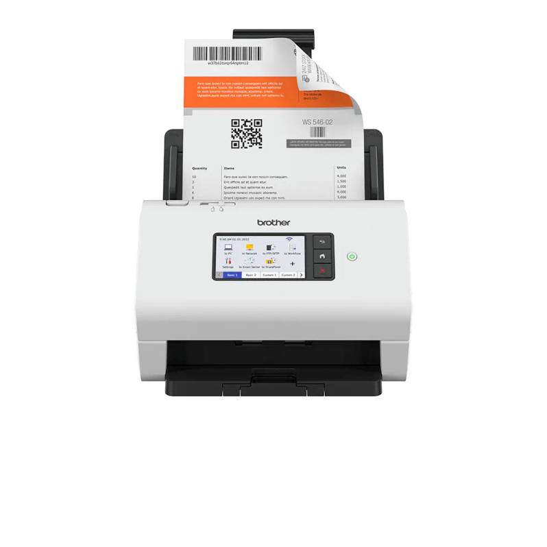Scanner profesional de documente Brother ADS-4900W, desktop, USB, Ethernet, Wi-Fi, touchscreen
