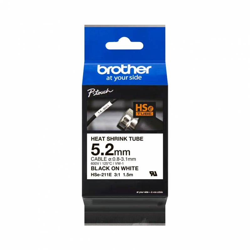 Banda termocontractibila Brother HSe-211E, 5.2mm, 1.5m