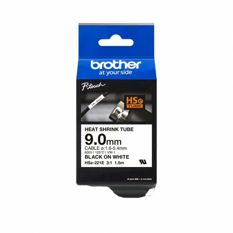 Banda termocontractibila Brother HSe-221E, 9mm, 1.5m