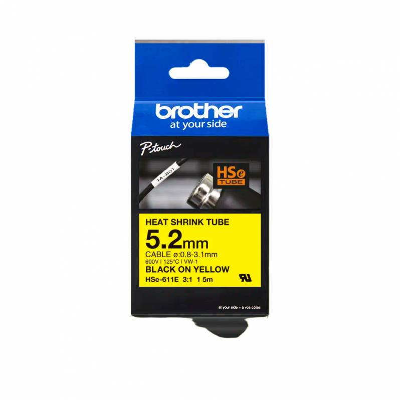 Banda termocontractibila Brother HSe-611E, 5.2mm, 1.5m