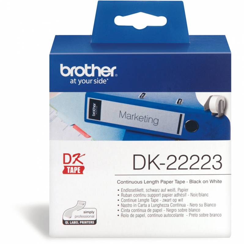 Banda continua hartie Brother DK22223, 50mm, 30.48m