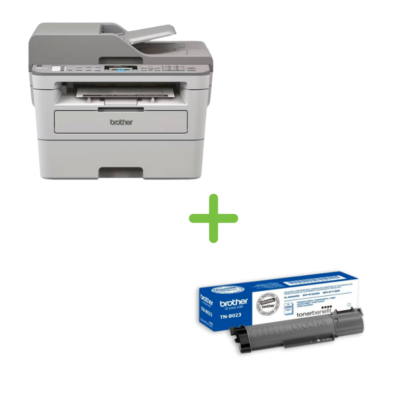 Pachet multifunctional Brother TonerBenefit MFC-B7710DN si cartus toner TN-B023