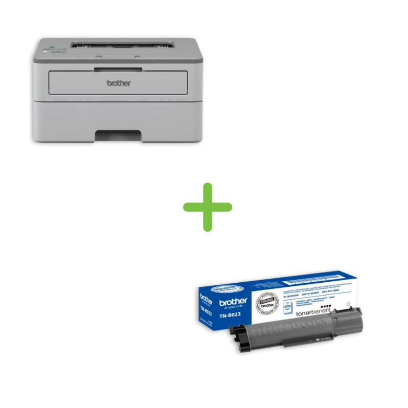 Pachet imprimanta Brother TonerBenefit HL-B2080DW si cartus toner TN-B023