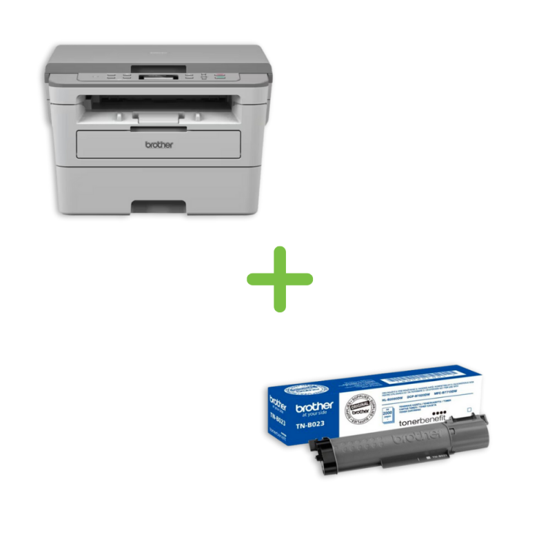 Pachet multifunctional Brother TonerBenefit DCP-B7500D si cartus toner TN-B023