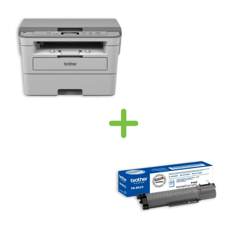 Pachet multifunctional Brother TonerBenefit DCP-B7520DW si cartus toner TN-B023