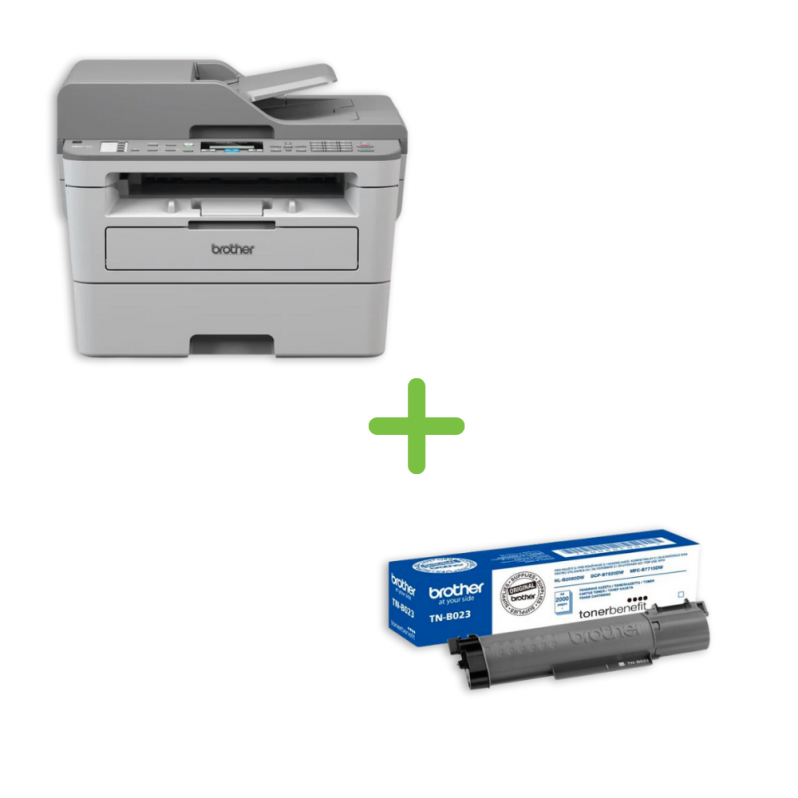 Pachet multifunctional Brother TonerBenefit MFC-B7715DW si cartus toner TN-B023