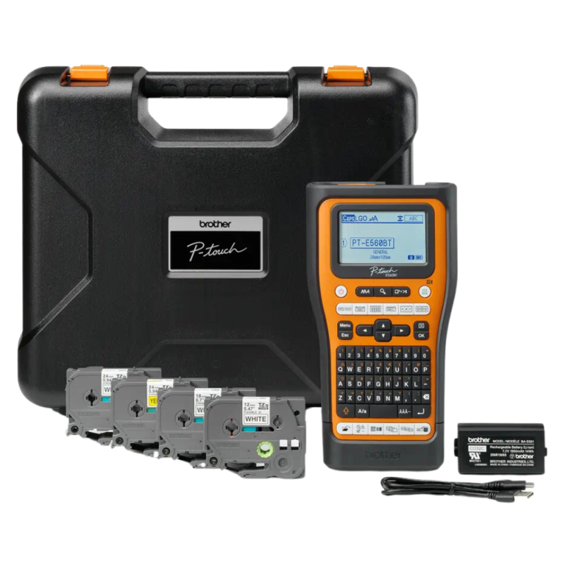 Aparat de etichetare Brother PT-E560BTSP Pro, 180 dpi, USB, Bluetooth, cutter, kit