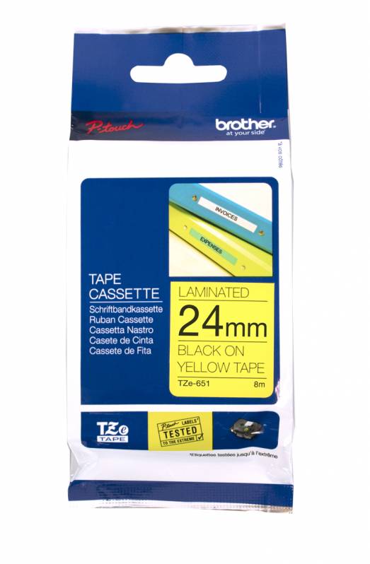 Banda continua laminata Brother TZE651, 24mm, 8m