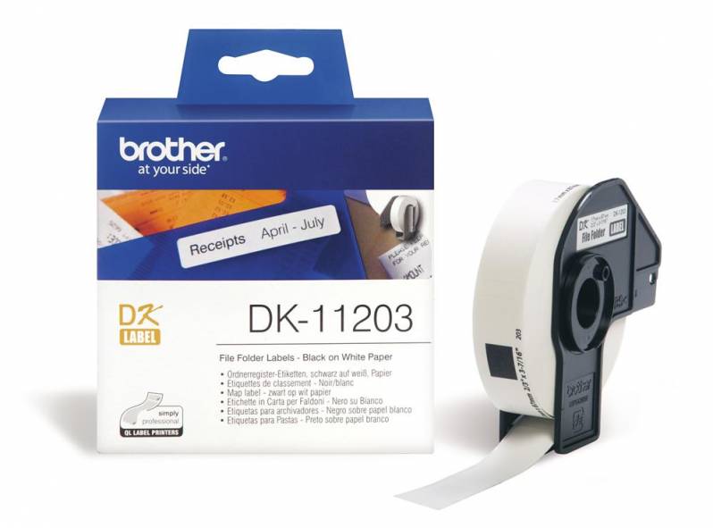 Banda de etichete Brother DK11203, 17x87mm, 300 et./rola