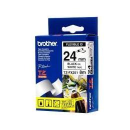 Banda continua laminata flexibila Brother TZEFX251, 24mm, 8m