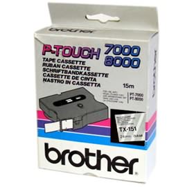 Banda continua laminata Brother TX151, 24mm, 15m