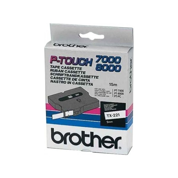 Banda continua laminata Brother TX221, 9mm