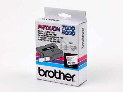 Banda continua laminata Brother TX241, 18mm, 15m