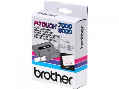 Banda continua laminata Brother TX242, 18mm, 15m