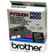 Banda continua laminata Brother TX355, 24mm, 15m