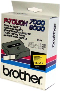 Banda continua laminata Brother TX641, 18mm, 15m