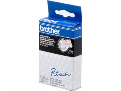 Banda continua laminata Brother TC102, 12mm, 5m