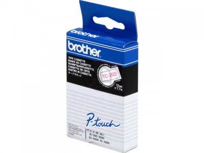 Banda continua laminata Brother TC202, 12mm, 5m