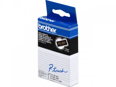 Banda continua laminata Brother TC301, 12mm, 5m