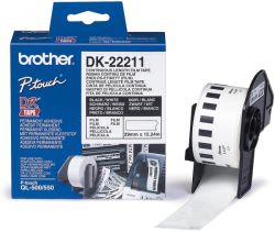 Banda continua laminata Brother DK22211, 29mm, 15,24m