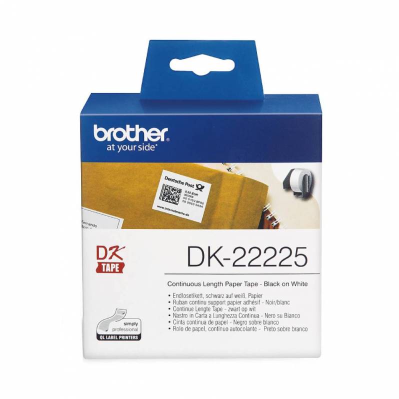 Banda continua hartie Brother DK22225, 38mm, 30.48m