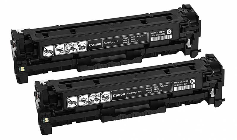 Set 2 cartuse toner Canon CRG718B, negru