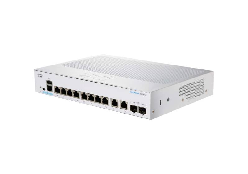 Switch Cisco CBS250-8T-E-2G-EU Smart 8-port GE, Ext PS, 2x1G Combo