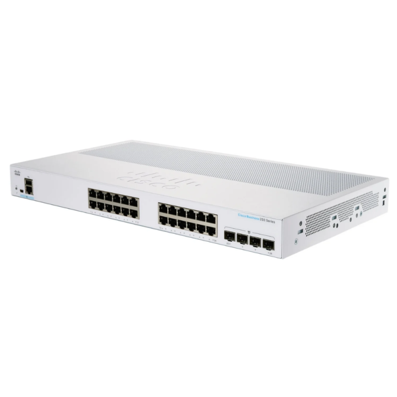 Switch Cisco CBS250-24T-4G-EU, 24 Porturi