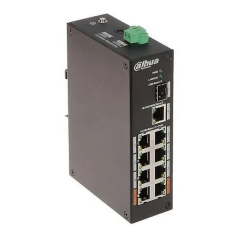 Switch Dahua industrial, 8 porturi, PoE, SFP