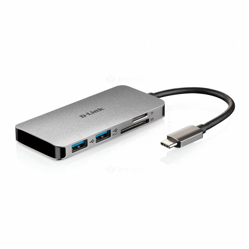 Hub D-Link DUB-M610, 6 in 1 USB-C, HDMI, USB, plug and play