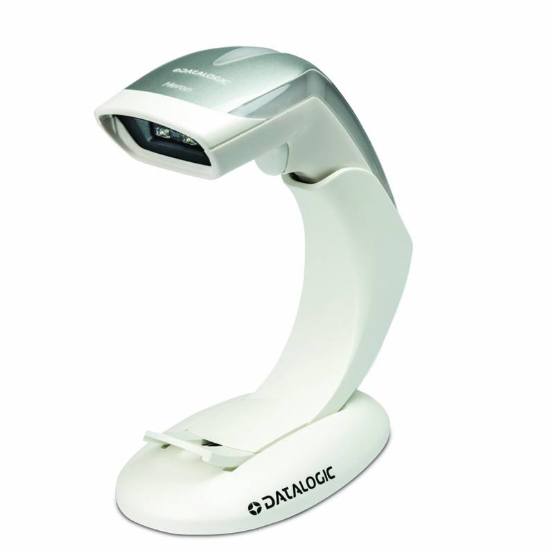 Cititor coduri de bare Datalogic Heron HD3430, USB, stand, alb