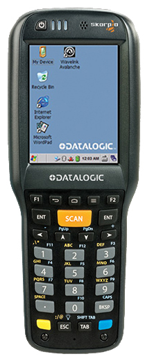 Terminal mobil Datalogic Skorpio X4, straight, 1D, WEC 7, 28 taste