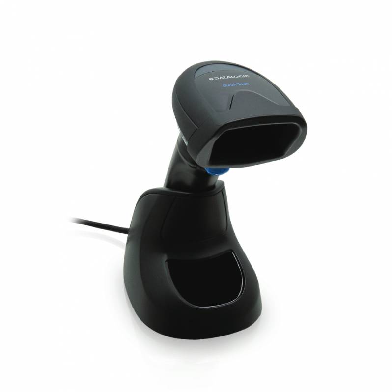 Cititor coduri de bare Datalogic QuickScan I QD2590, 2D, Digimarc, USB kit, stand, negru