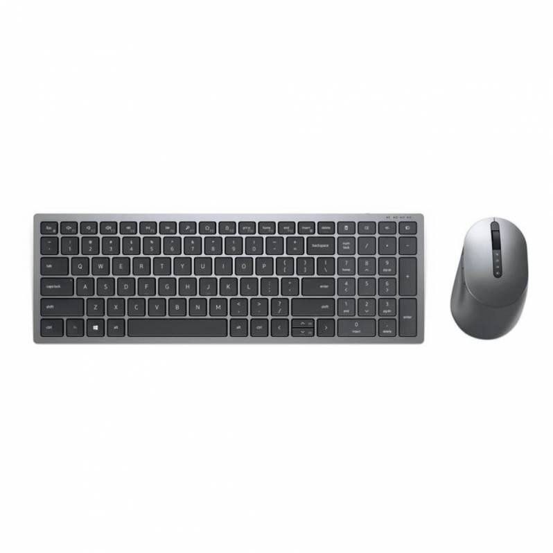 Kit tastatura si mouse Dell Multi-Device KM7120W, wireless, gri